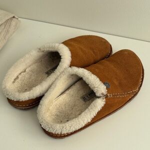 Birkenstock Tan Shearling Slippers